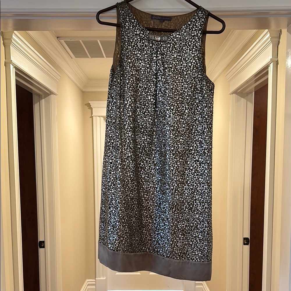 Elegant Brown & Silver Hale Bob Dress - size small